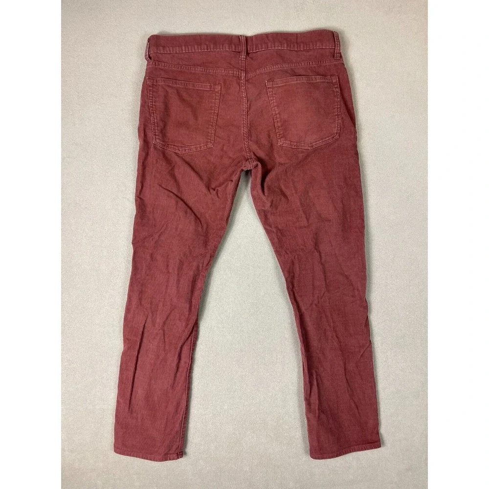 J Crew Pants Adult‎ 32x30 Brown Corduroy Straight Leg Western Mid Rise Mens
